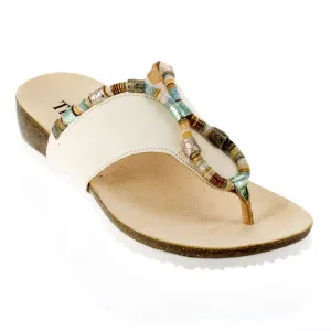 THINK JULIA LEATHER THONG SANDALS