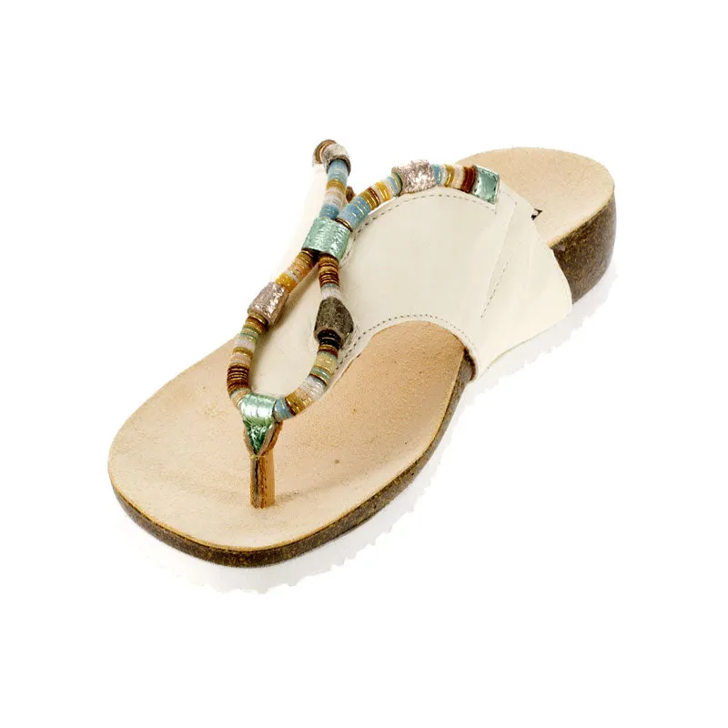 THINK JULIA LEATHER THONG SANDALS