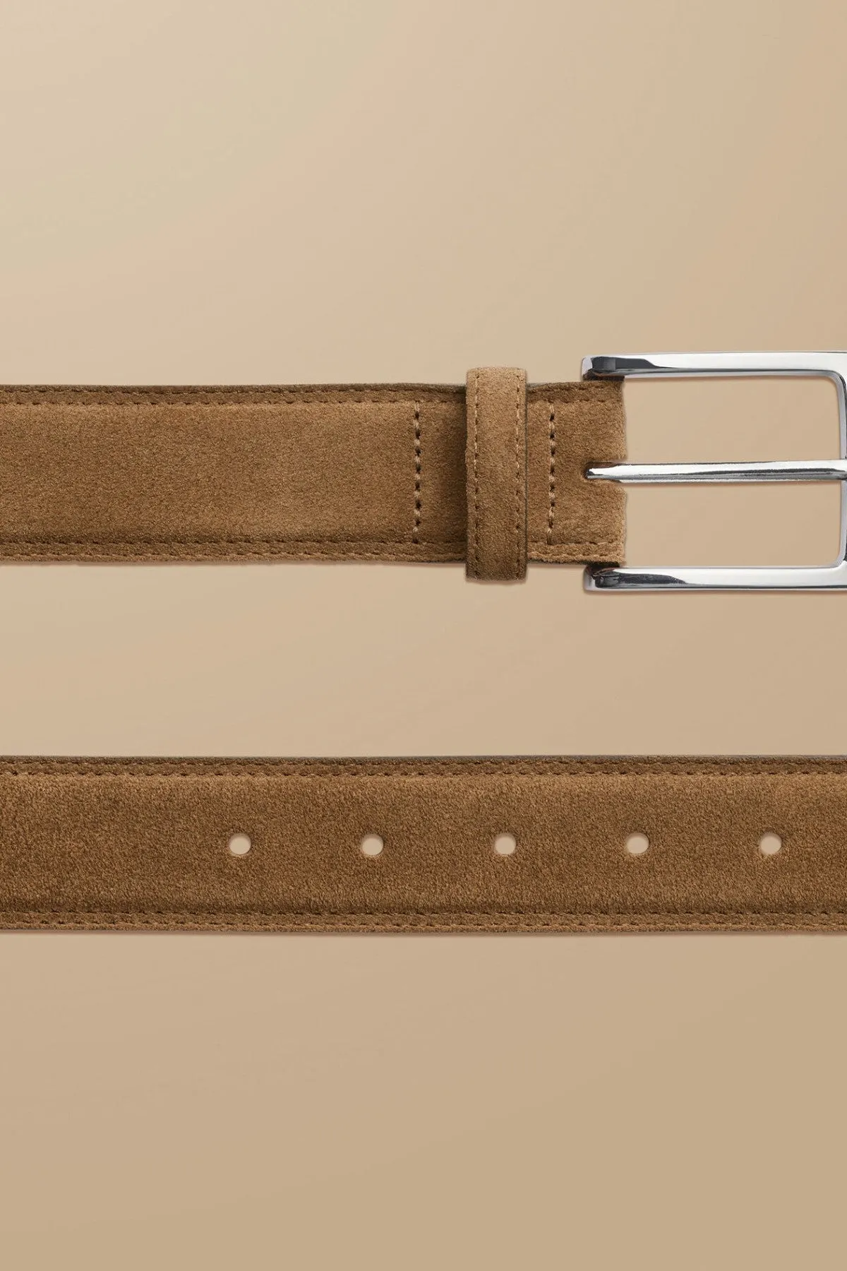 Tobacco Brown Suede Made In England Belt