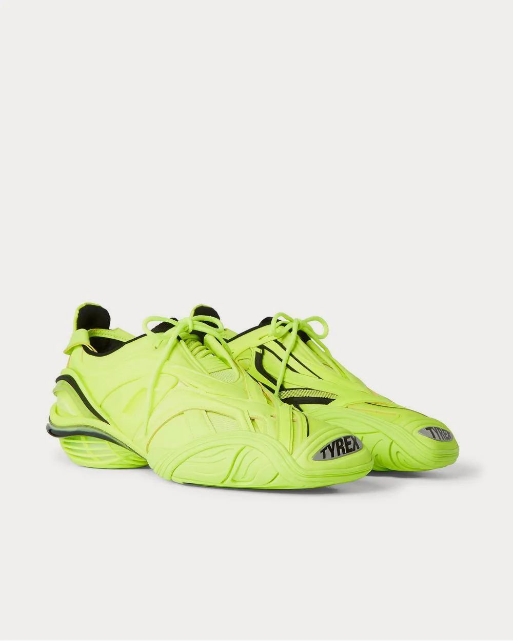 Tyrex Rubber, Mesh and Faux Leather  Yellow low top sneakers