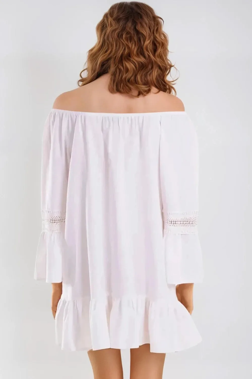 White Bardot Mini Dress