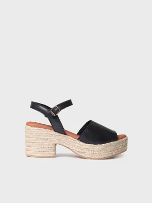 Women's espadrilles with wide heel - ADRIANA